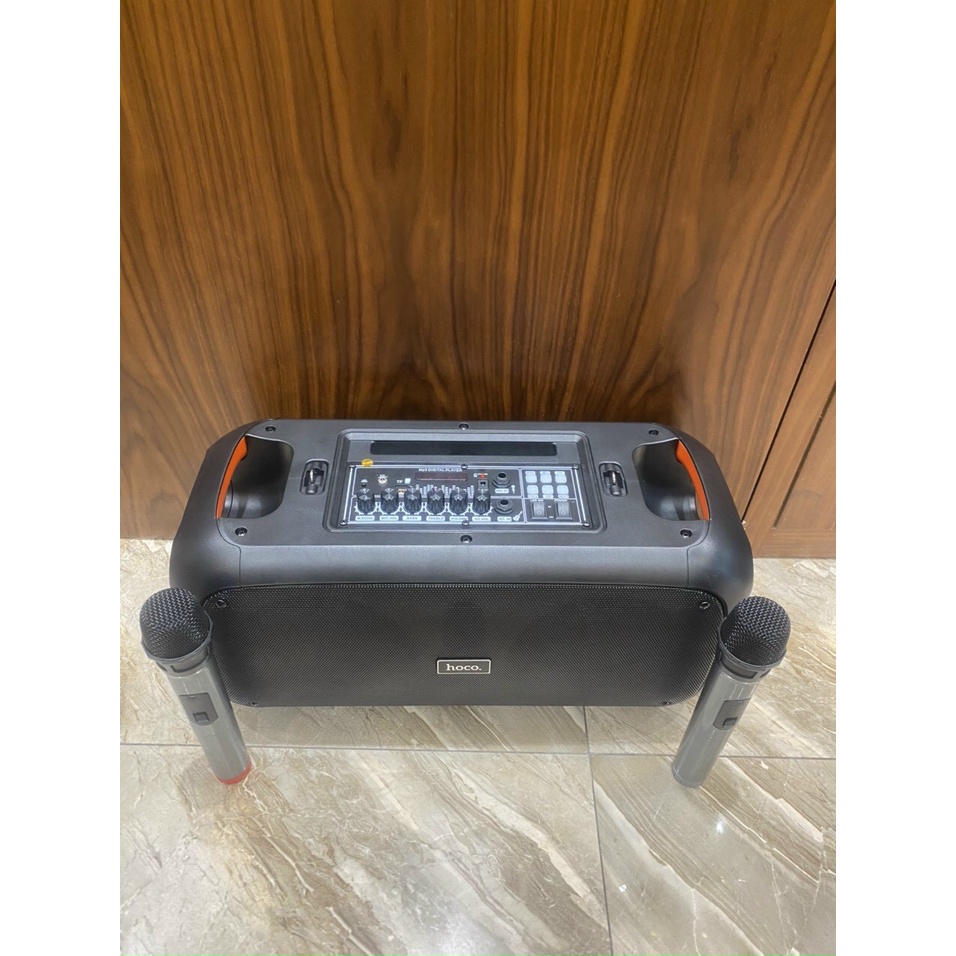 Loa bluetooth di động kèm 2 míc không dây có dây đeo Hoco BS53/hoco BS54