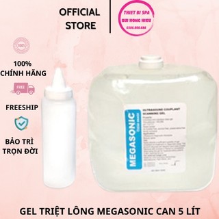 GEL TRIỆT LÔNG MEGASONIC TRẮNG CAO CẤP - GEL SIÊU ÂM can 5 lit - Hàng chính hãng