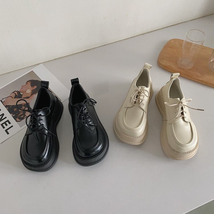 Giày Da Thắt Dây Thời Trang Mùa Thu Dành Cho Nữ