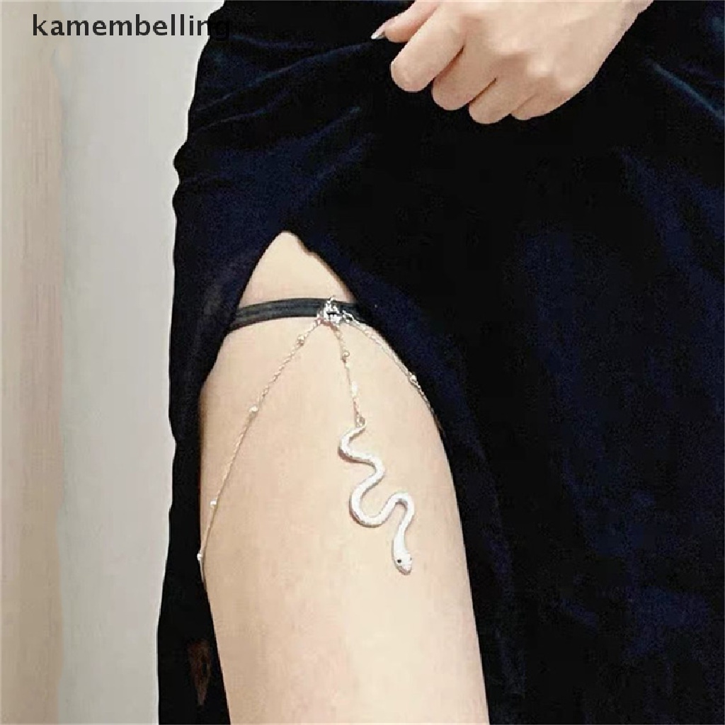 Kamembelling Dây Xích Đeo Cơ Thể Màu Đen Co Giãn Nhiều Dây Bằng Kim Loại Phong Cách Bohemian Quyến Rũ