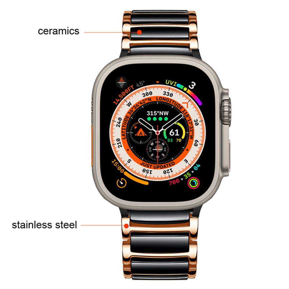 Correa Dây Đeo Bằng Kim Loại + Gốm Sứ 38mm 49mm 44mm 41mm 40mm 42mm 38mm Cho Đồng Hồ apple watch ultra 49mm