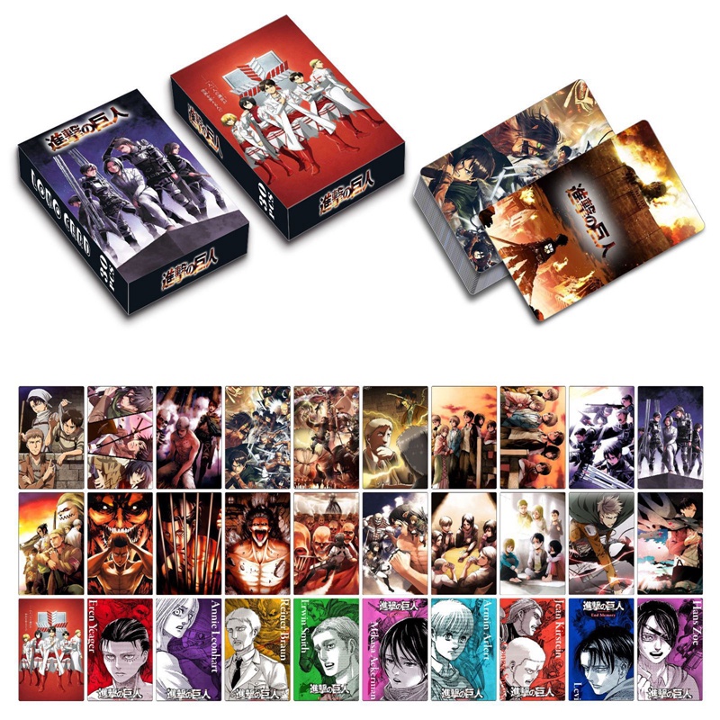 Set 30 Tấm Thẻ Ảnh Lomo Card Phim Attack on Titan