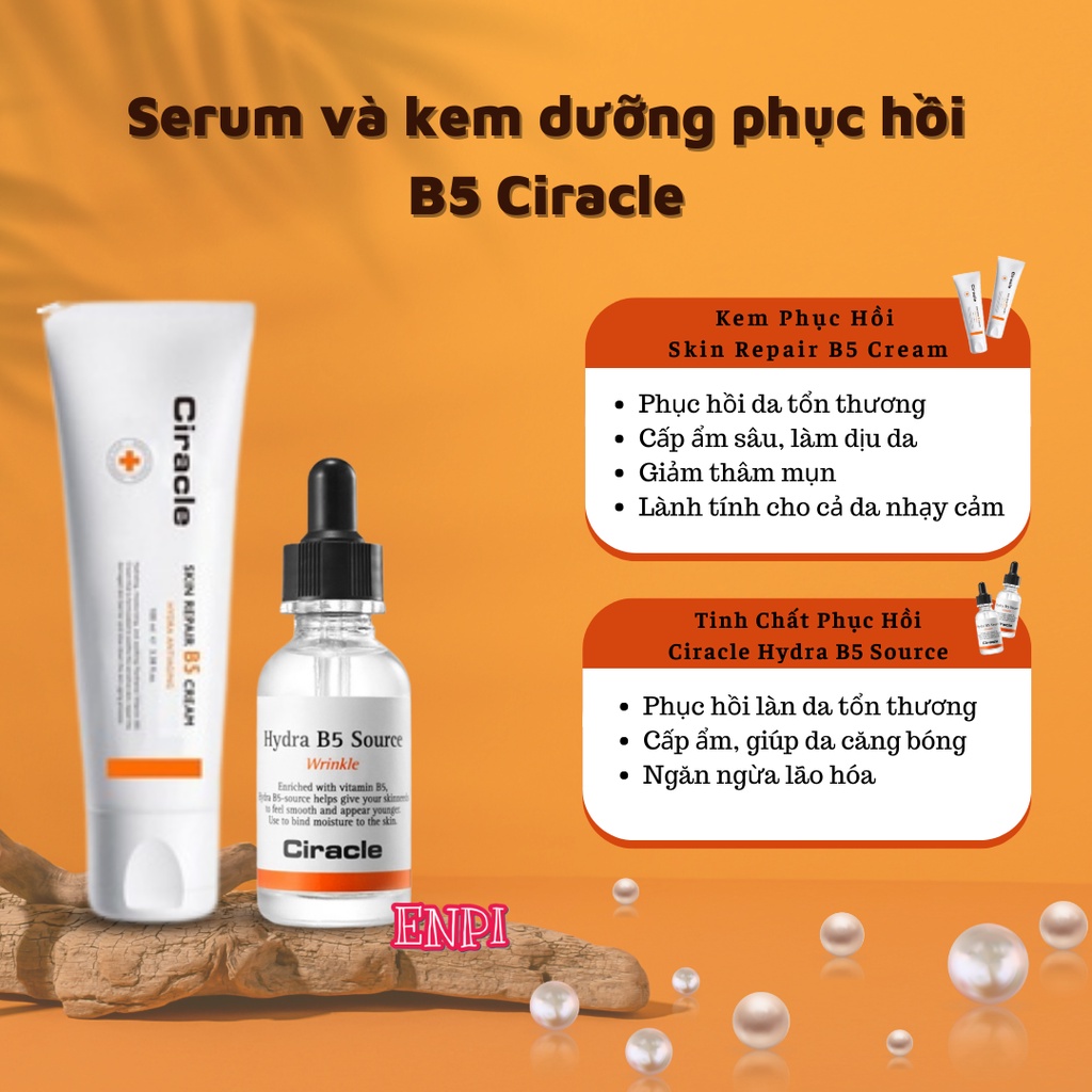 Cấp ẩm hồi phục da Ciracle B5 Serum/Cream