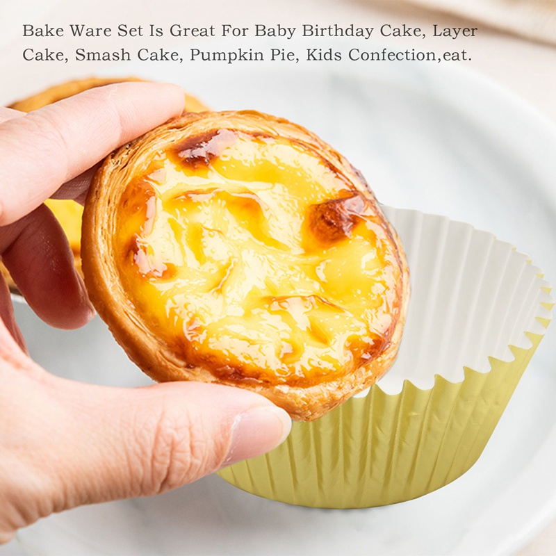 Bộ 500 Cốc Giấy Mini 5cm Màu Vàng Kim Dùng Làm Bánh Muffin Đường Kính