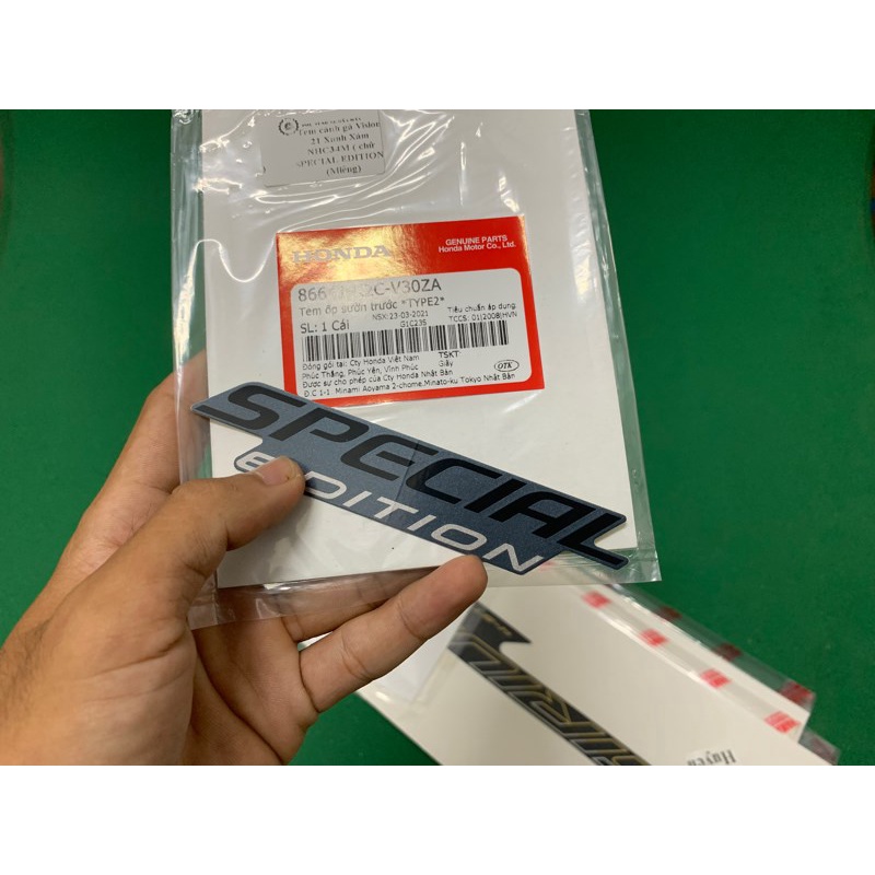 Tem cánh bửng Vision 2021 Xanh Xám NHC34M