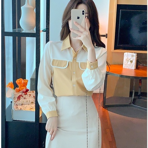 Áo Sơ Mi Dài Tay Thiết Kế Đơn Giản Thời Trang Mùa Thu Cho Nữ