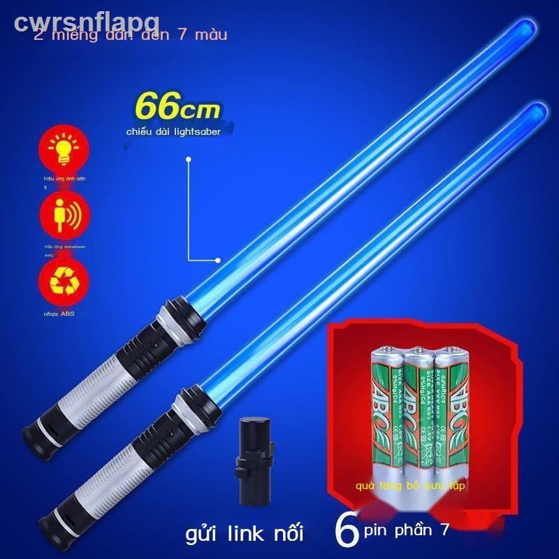 ♦ ✆  Sét 2 gậy phát sáng có âm thanh cực hay, Gậy ánh sáng đèn laser, kiếm đồ chơi phát