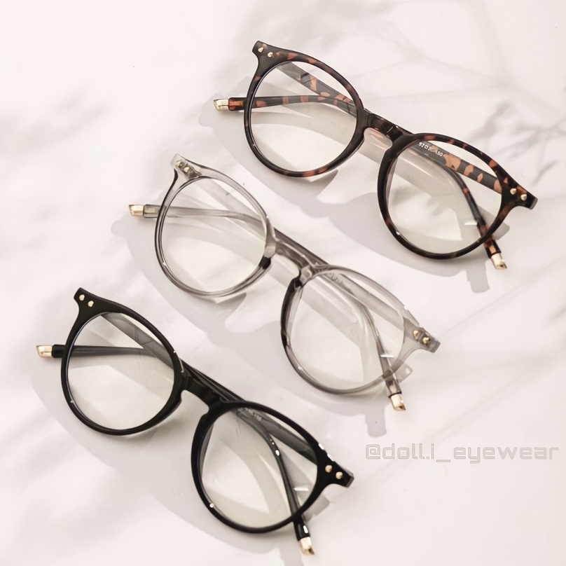 Gọng Kính Cận Nhựa Tròn To Oversized Chắc Chắn Che Khuyết Điểm Cho Nam Nữ