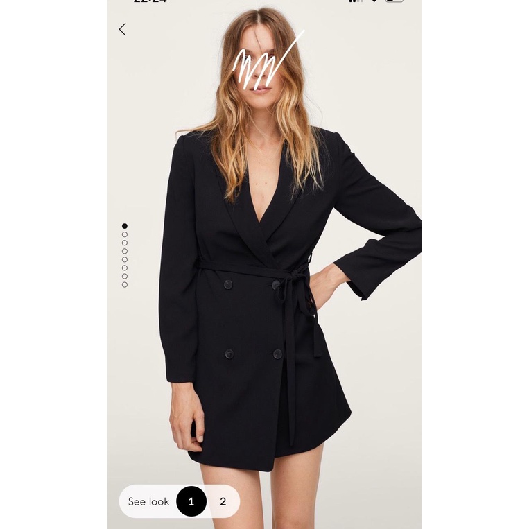 Đầm Vest M.a.n.g.o Kèm Belt