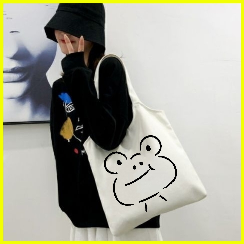 Túi tote đeo vai đeo chéo nhiều hình thú cưng túi vải canvas giá rẻ đẹp đi học TN79