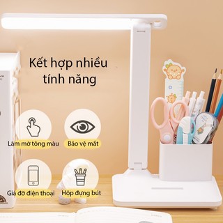 Đèn học, làm việc để bàn, đèn cảm ứng có thể điều chỉnh độ sáng thông minh tích hợp nhiều chức năng tiện lợi