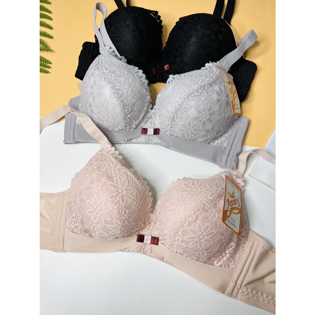 Áo ngực đệm dày, Áo lót ren không gọng Anny T10 Thái Lan. OKNBra