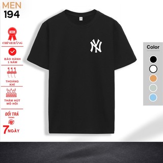 Áo thun nam Men 194 NY New York cổ tròn tay ngắn vải coton co dãn, dày dặn, form regular fit