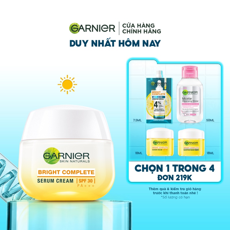 Kem dưỡng serum sáng da ban ngày Garnier SPF30 50ml