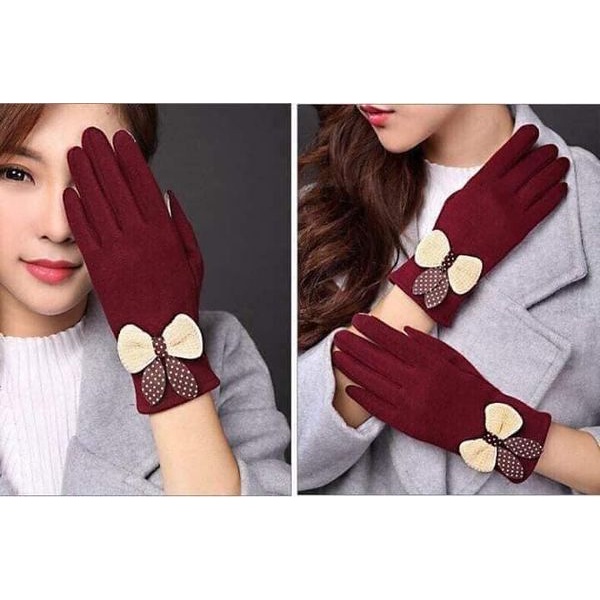 🎀🎀GĂNG TAY NỈ NƠ LÓT LÔNG ĐÍNH NƠ🎀***