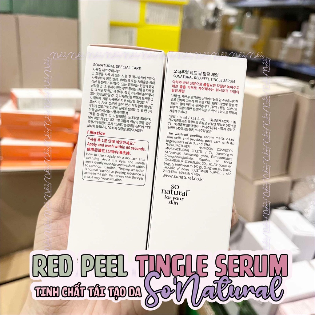 Tẩy da chết hoá học So Natural Red Peel Tingle Serum