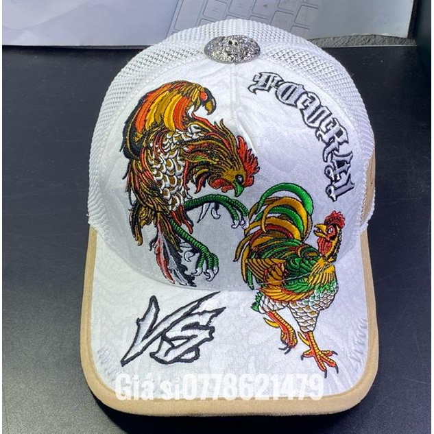 Mũ lưỡi trai Gà đá - nón kết phối lưới thêu gà 3D đậm chất dân chơi