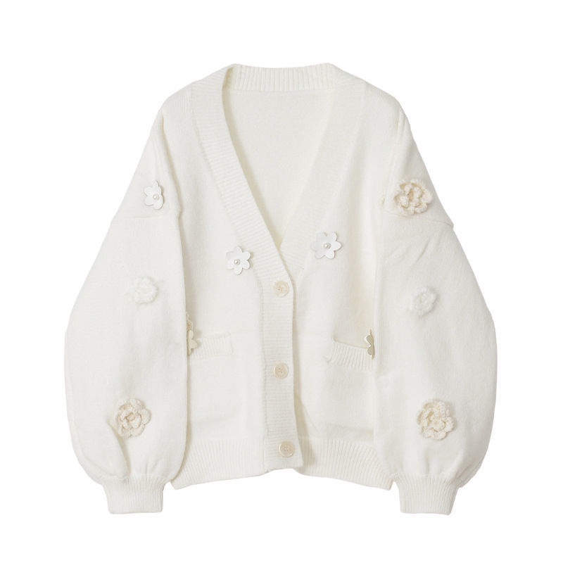 Áo Khoác Cardigan Dệt Kim Dáng Rộng Phong Cách Thời Trang Thu Đông 2022 Mới