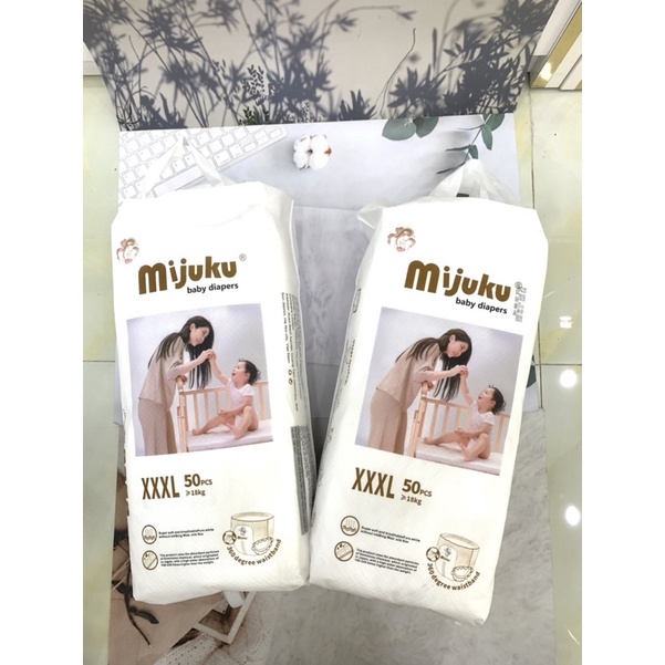 Tã quần cao cấp MIJUKU M50, L50, XL50, XXL50, XXXL50 Chất lượng Nhật Bản siêu thấm hút, Mỏng Nhẹ có Ảnh Thật đính kèm