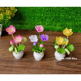 Hoa đất sét trang trí nhà cửa