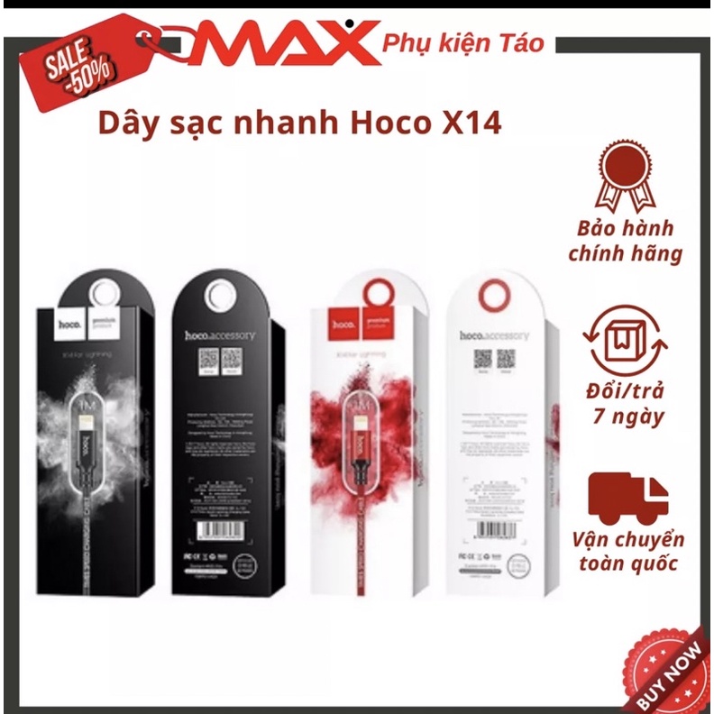Dây sạc nhanh ip.hone/Micro/TypeC X14 sạc nhanh 2A Max dây bọc dù chắc chắn dùng cho tất cả các dòng máy điện thoại