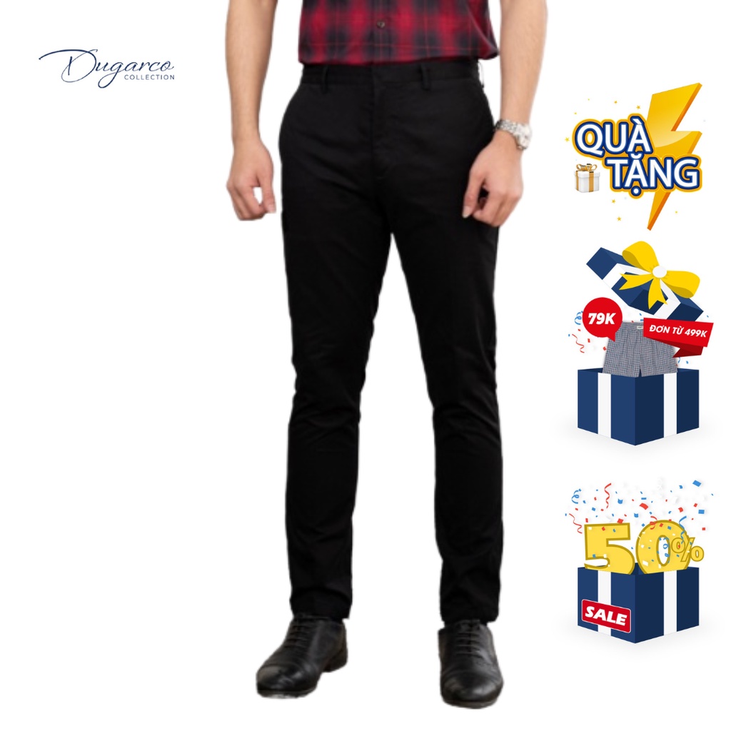 Quần kaki DUGARCO dài công sở ống suông nam 92CM22129