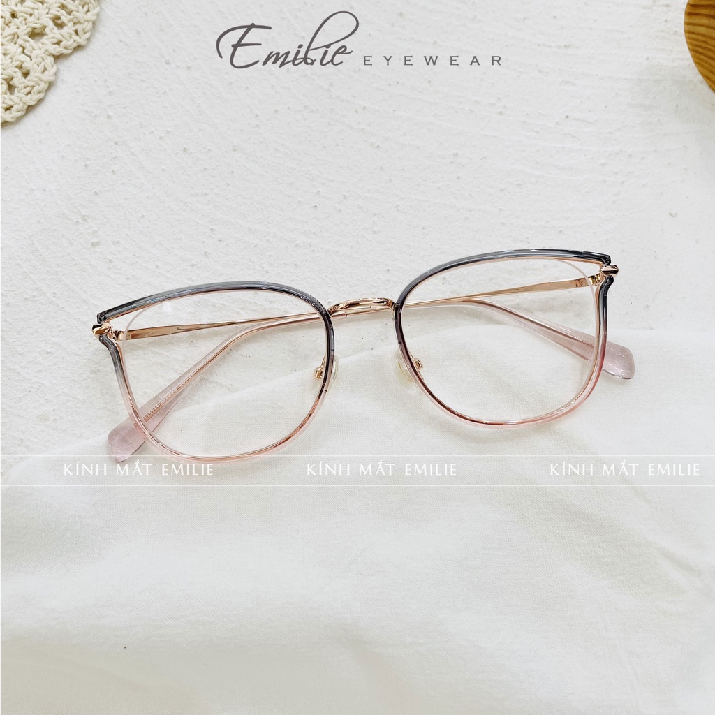 Gọng kính nữ chât liệu nhựa dẻo kết hợp kim loại nhiều màu Emilie eyewear phụ kiện thời trang 2293