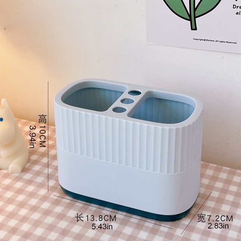 Hộp Đựng Bút / Cọ Trang Điểm 2 Ngăn Thiết Kế Xinh Xắn