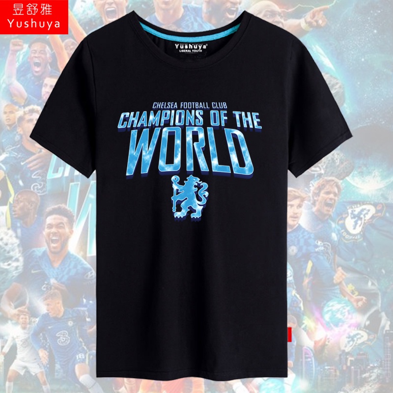 Áo Thun Cotton Tay Ngắn In Logo Chelsea World Cup 2022