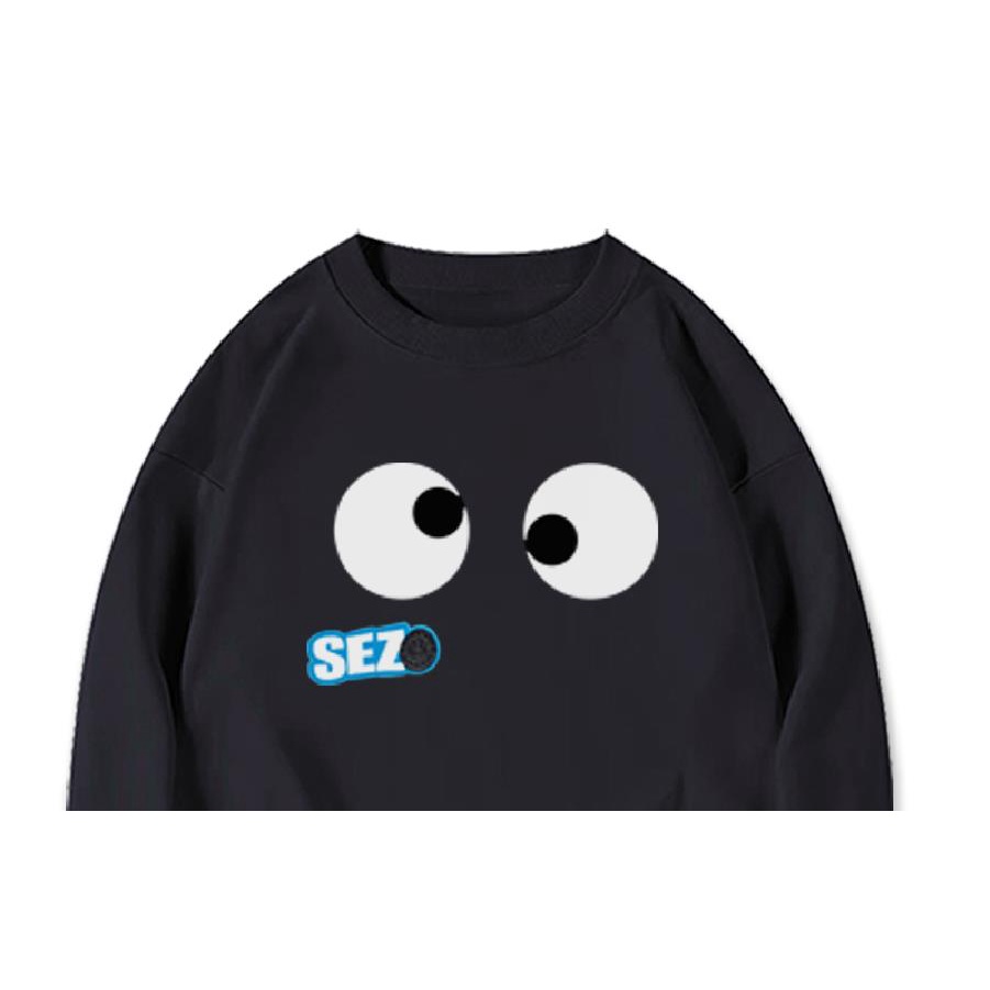 Áo hoodie/ Áo sweater/ Áo thun RDGF tay dài dáng rộng in họa tiết đôi mắt phong cách Hàn Quốc thời trang dành cho nữ