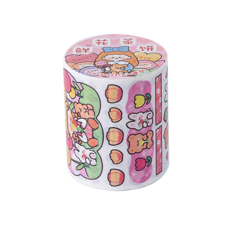 Cuộn Băng Keo Giấy Thấm Dầu Và Dầu Họa Tiết Nhân Vật Hoạt Hình 4 Kiểu