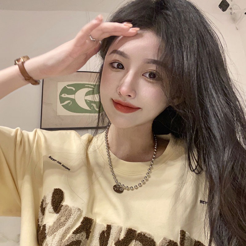 NRVP Áo Thun Unisex Mùa Hè Dáng Suông Tay Cộc Phong Cách Hàn Quốc Cho Nam Nữ