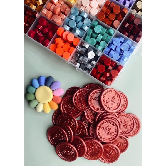 Con dấu sáp đóng sẵn niêm phong thiệp cưới