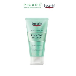 Sữa rửa mặt dạng gel dành cho da nhờn mụn Eucerin Pro Acne Solution Cleasing Gel 75ml - 98358