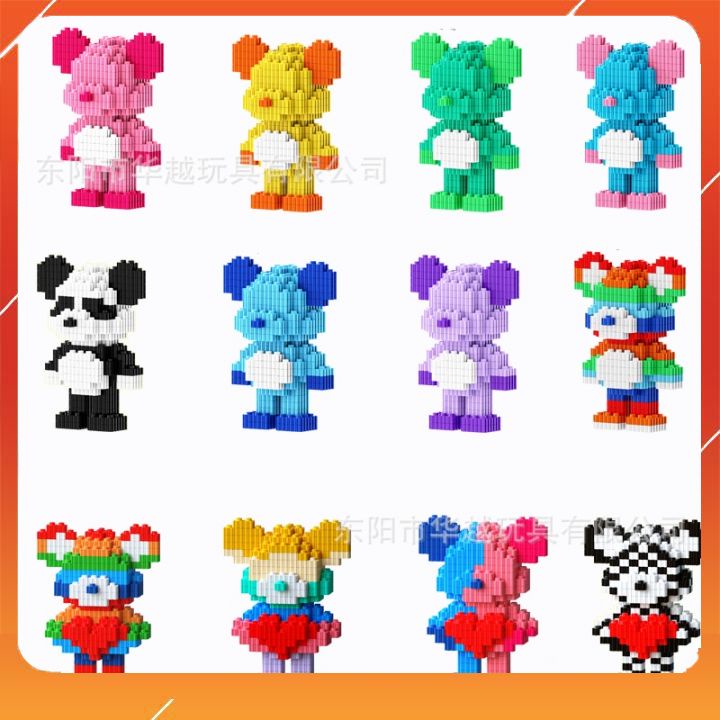 Xếp hình Bearbrick mini +12 cung hoàng đạo TẶNG búa+ lật đật, mô hình lắp ráp, đồ chơi xếp hình, quà tặng