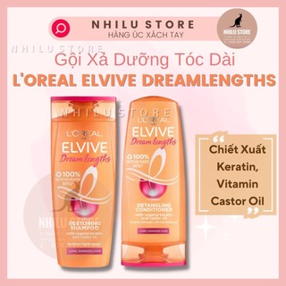 🌺 Bộ Đôi Gội Xả Nuôi Dưỡng Tóc Dài L’Oreal Paris Elvive Dream Lengths Restoring Shampoo