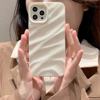 Ốp điện thoại TPU trắng sữa gấp 3D phổ biến cho iphone 17 16 15promax 15pro 15 13 12 11 pro max XSMAX 7 8 PLUS INS không đều ánh sáng trắng 14PROMAX Vỏ điện thoại