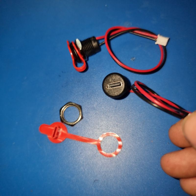 Jack nguồn cổng sạc type-c kèm nắp cao su chống nước