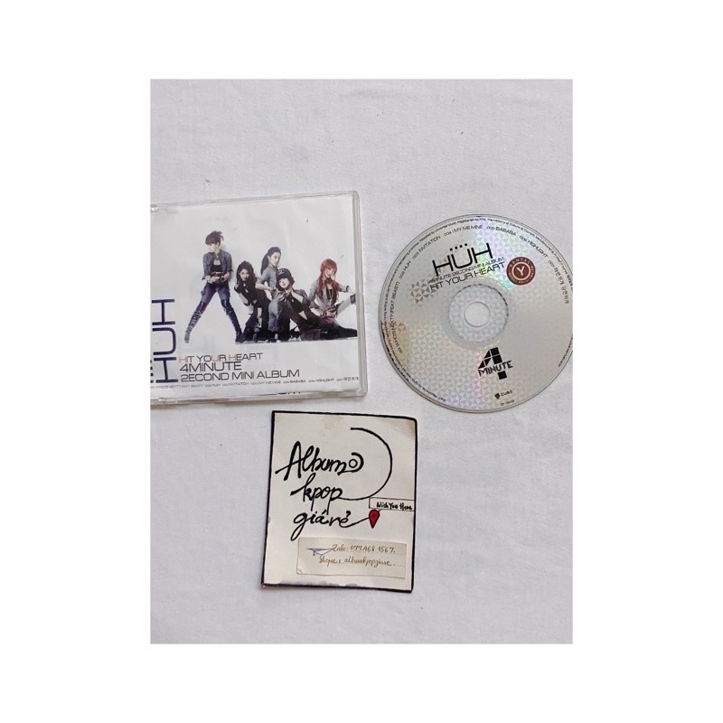 4minute mini album Huh chỉ gồm CD và hợp như hình.