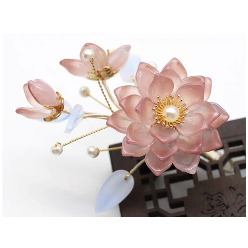 Set 10 cánh hoa sen 13x19mm - nguyên liệu làm trâm cài tóc thủ công handmade DIY