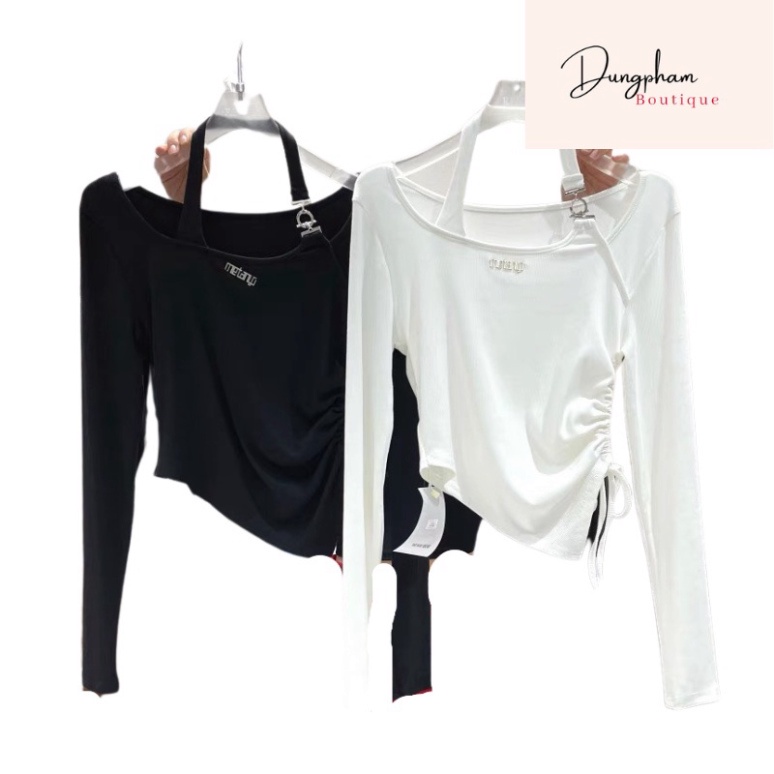 Áo tăm nhúm eo cổ yếm - Dungpham Boutique - AnnaShop