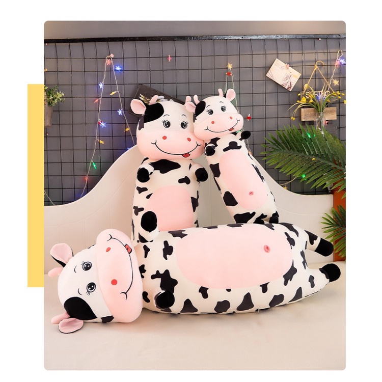 Gấu bông Bò Sữa Size 75cm - 95cm- 1M2 Siêu to, Giá rẻ vô địch - Hàng cao cấp loại 1