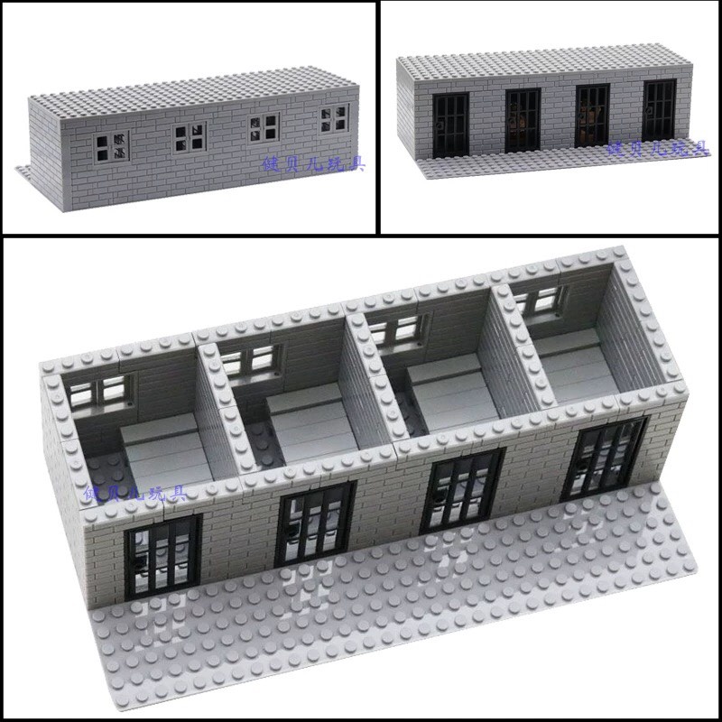 Combo 10 viên Gạch 1x2  - Đồ chơi lắp ráp gạch MOC part Gạch vân tường 1x2 Gạch xây thành trì