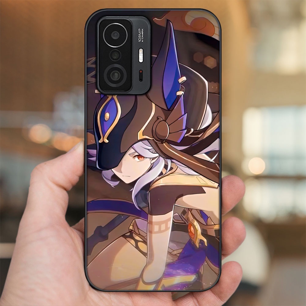 Ốp lưng Xiaomi 11T Pro 5G viền đen in hình Cyno Genshin Impact