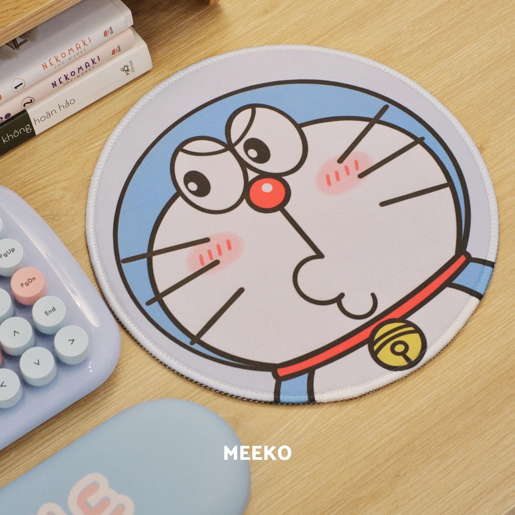 Lót chuột Doraemon siêu cute hình tròn 6 phiên bản MEEKO