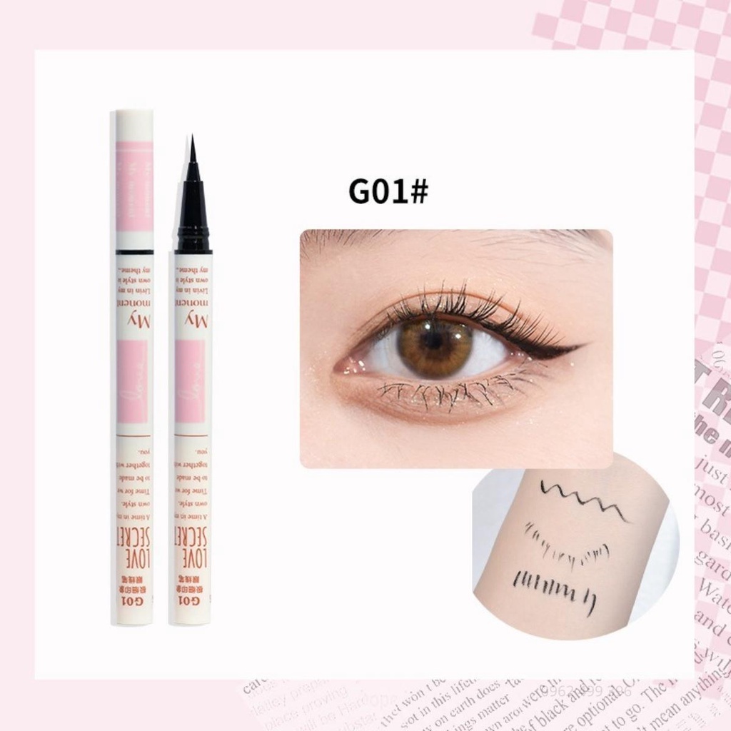 Bút Kẻ Mắt GOGO TALES nét mảnh chống trôi nước Ultra-Fine Waterproof Liquid Eyeliner GT391 hàng chính hãng