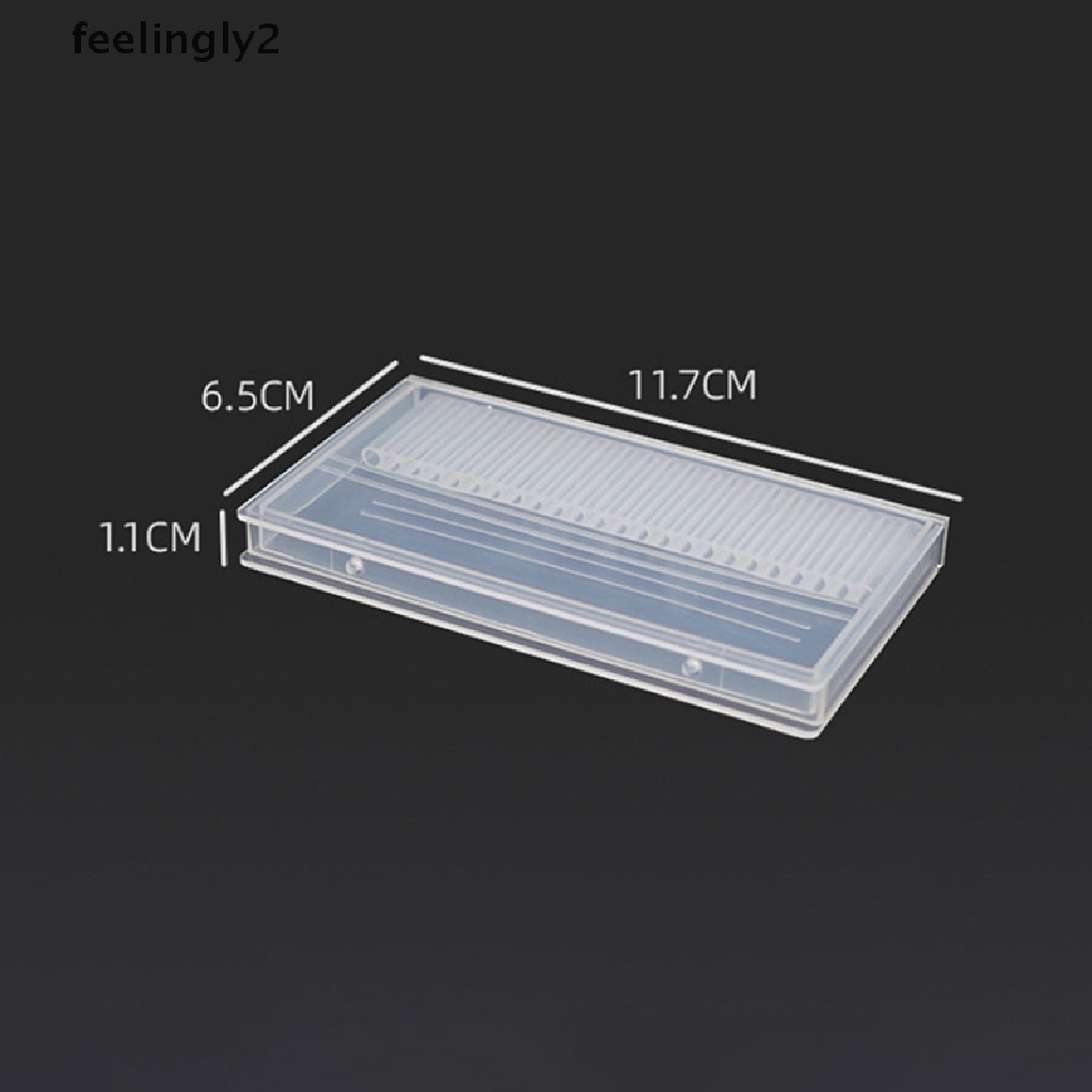 Giá Đỡ Đầu Mài Móng Bằng Nhựa Trong Suốt 24 Ngăn Tiện Lợi