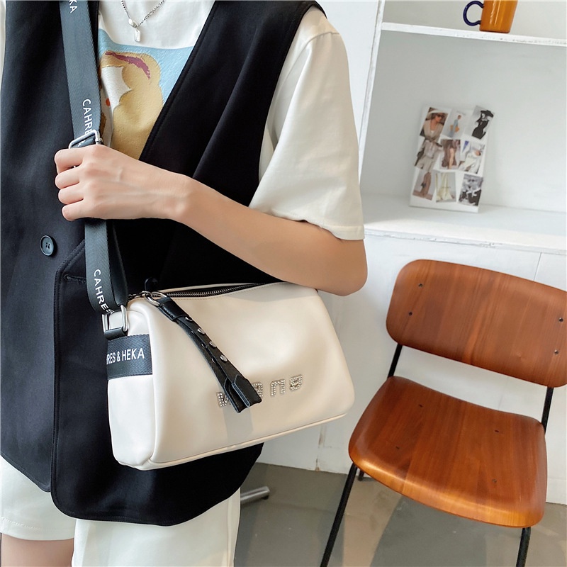 MISCHA Túi Đeo Chéo Da PU Hình Trụ Phong Cách Thể Thao Thời Trang 2022 Cho Nữ