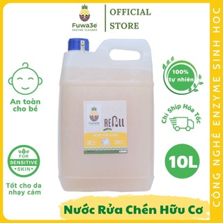Nước rửa chén fuwa3e hữu cơ can lớn 10l tiết kiệm an toàn cho da nhạy cảm