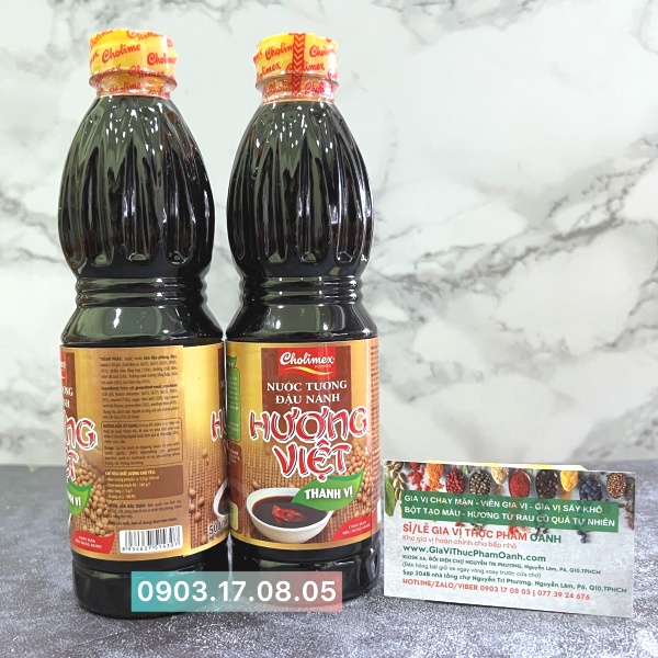 Nước tương đậu nành HƯƠNG VIỆT Thanh Vị Cholimex (500ml)